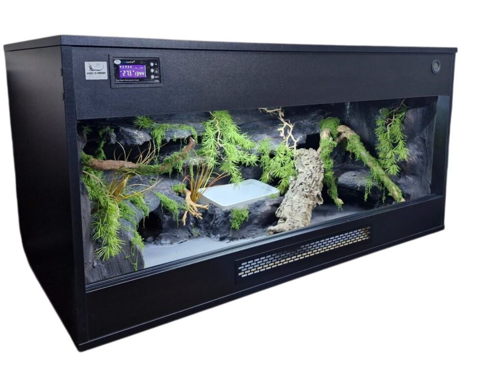 Mata grzewcza w terrarium sterowana termostatem cyfrowym
