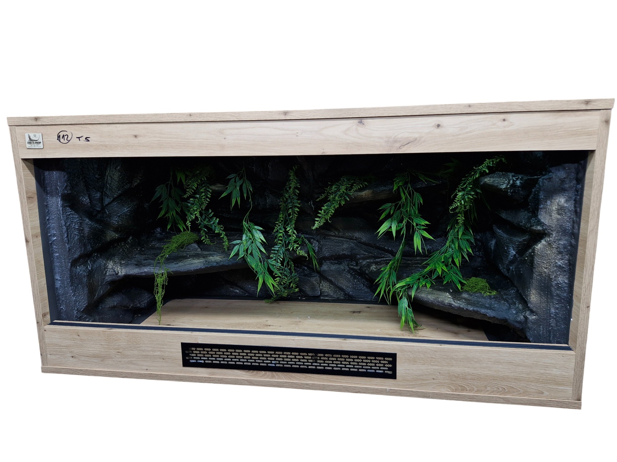 Terrarium 120x60x60 Agama Brodata T5 Dąb Artisan Płyta Meblowa - obrazek 2