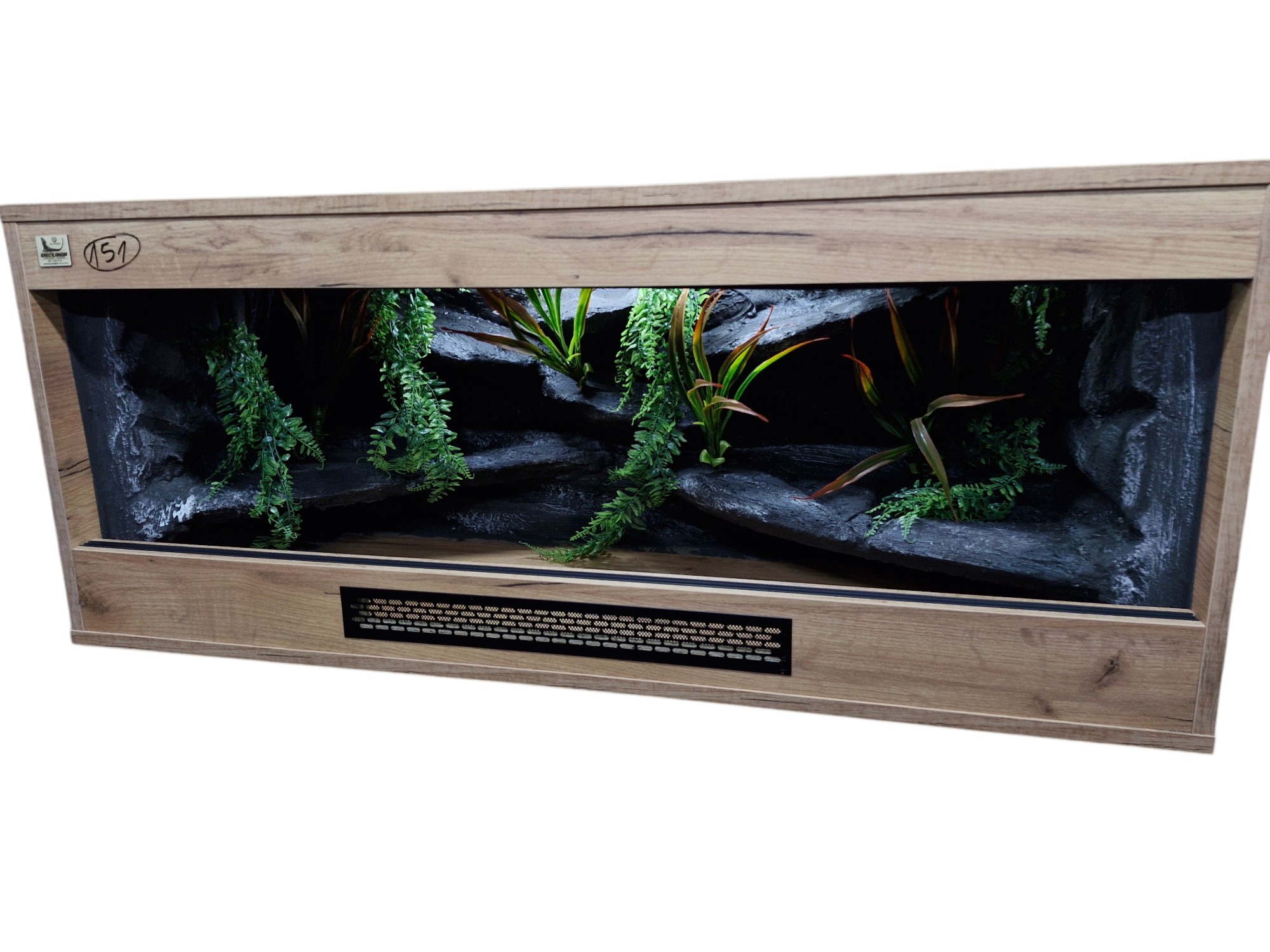 Terrarium 120x50x50 Dąb Artisan Oprawy e27 Wąż/Gekon/Agama - obrazek 3