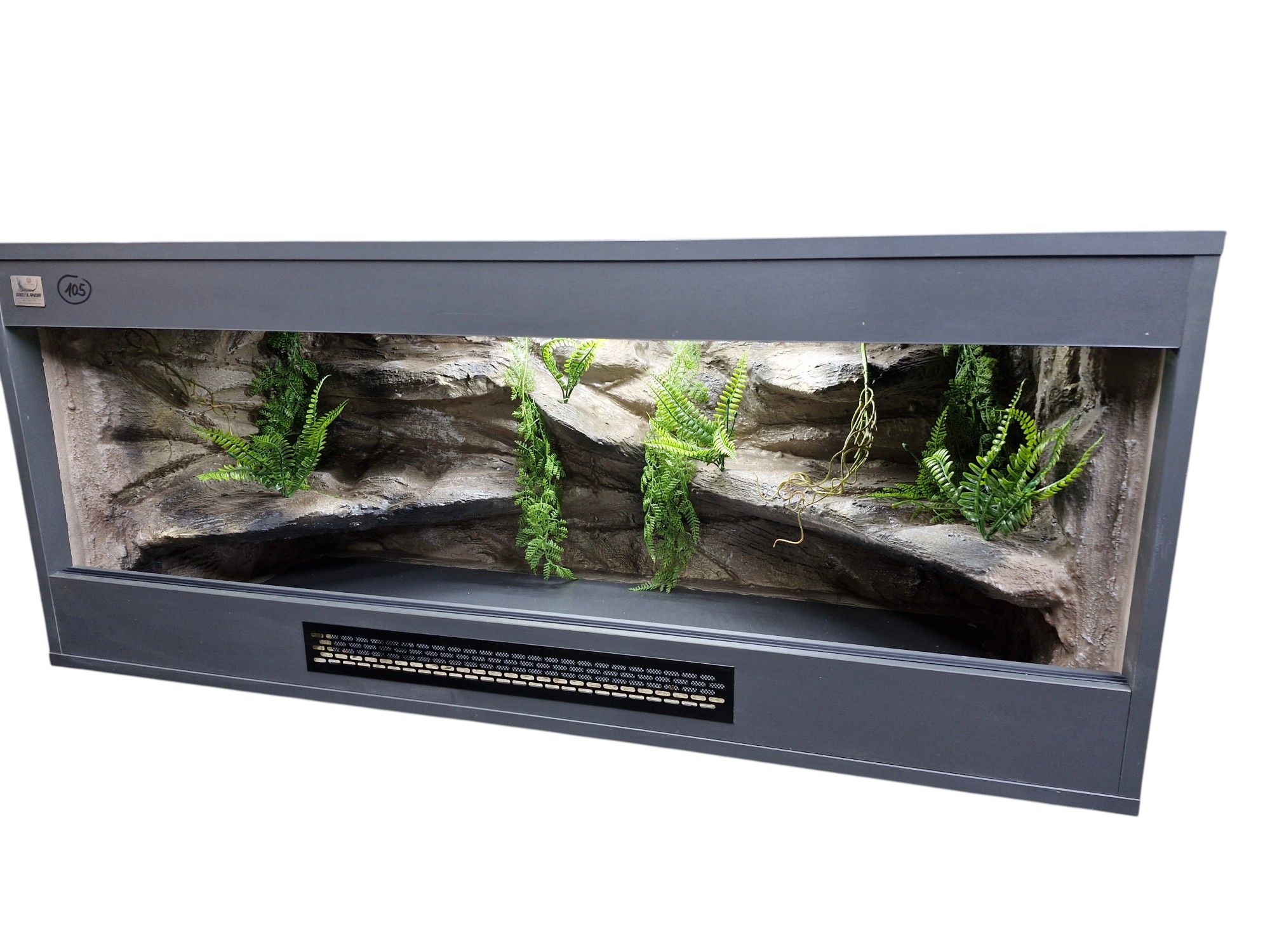 Terrarium 120x50x50 Antracyt Oprawy e27 Wąż/Gekon/Agama - Image 2