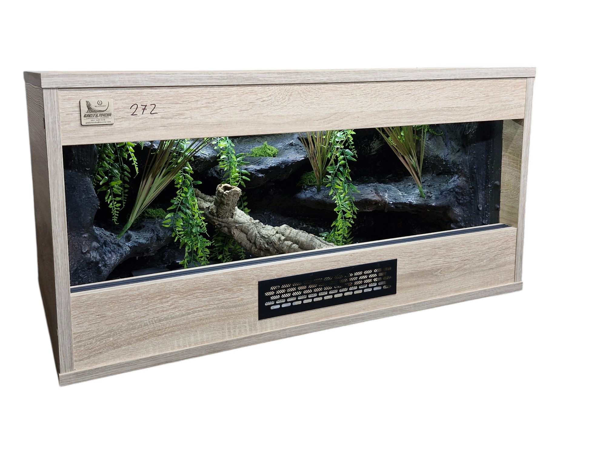 Terrarium 80x40x40 Mata Grzewcza/Led Płyta Meblowa Wystrój