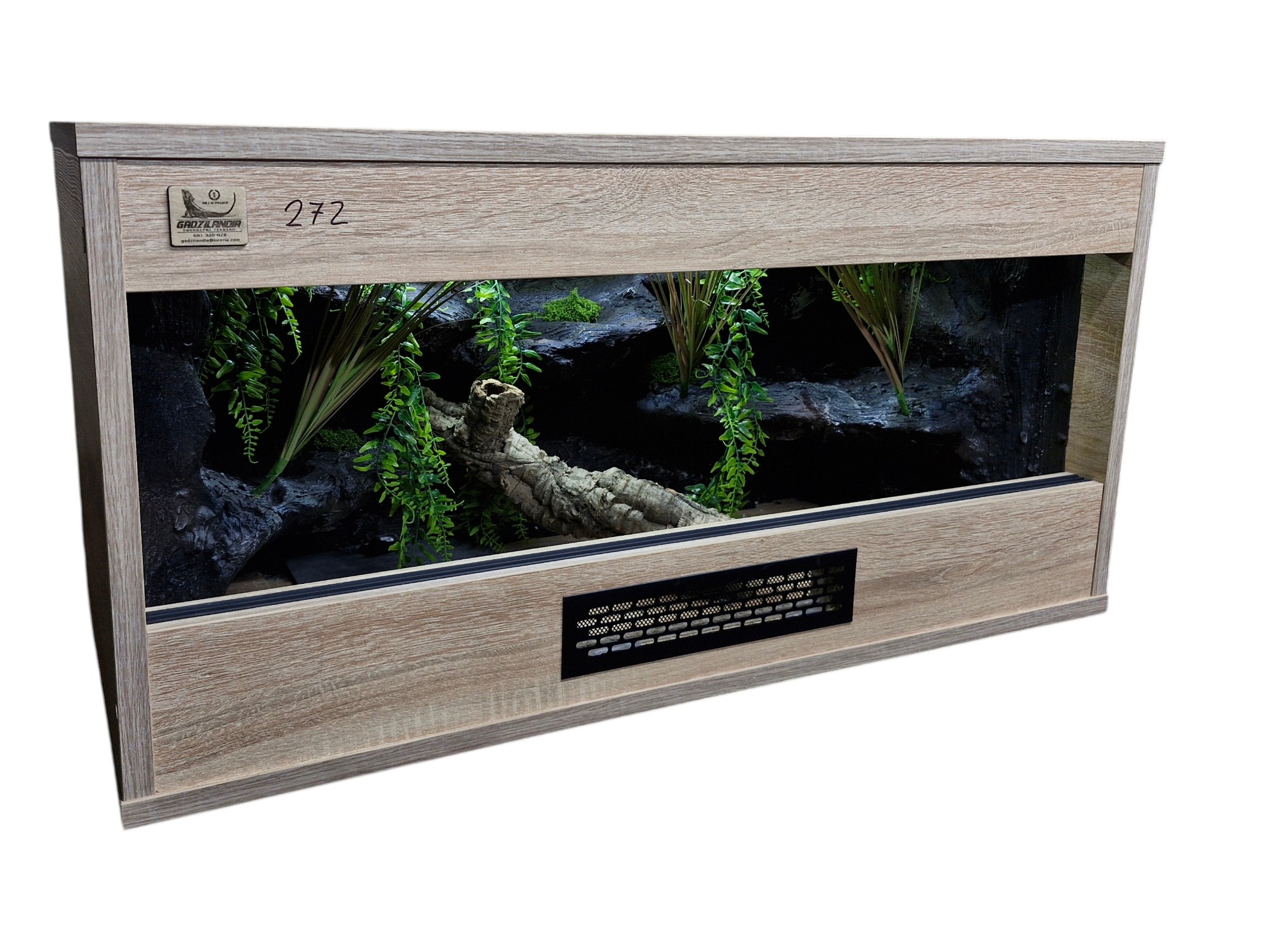 Terrarium 80x40x40 Mata Grzewcza/Led Płyta Meblowa Wystrój - obrazek 5