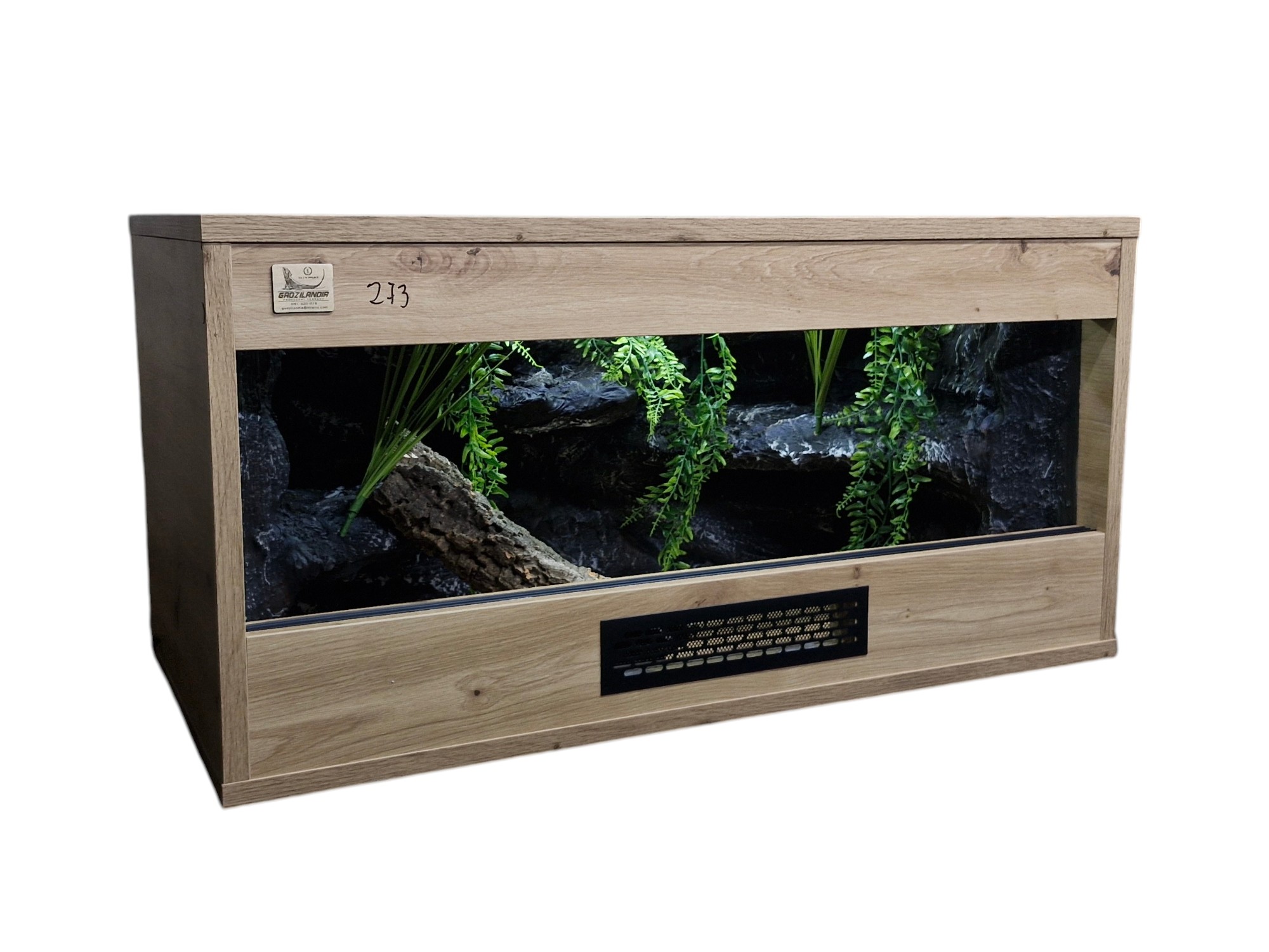 Terrarium 80x40x40 Mata Grzewcza/Led Płyta Meblowa Wystrój - obrazek 4