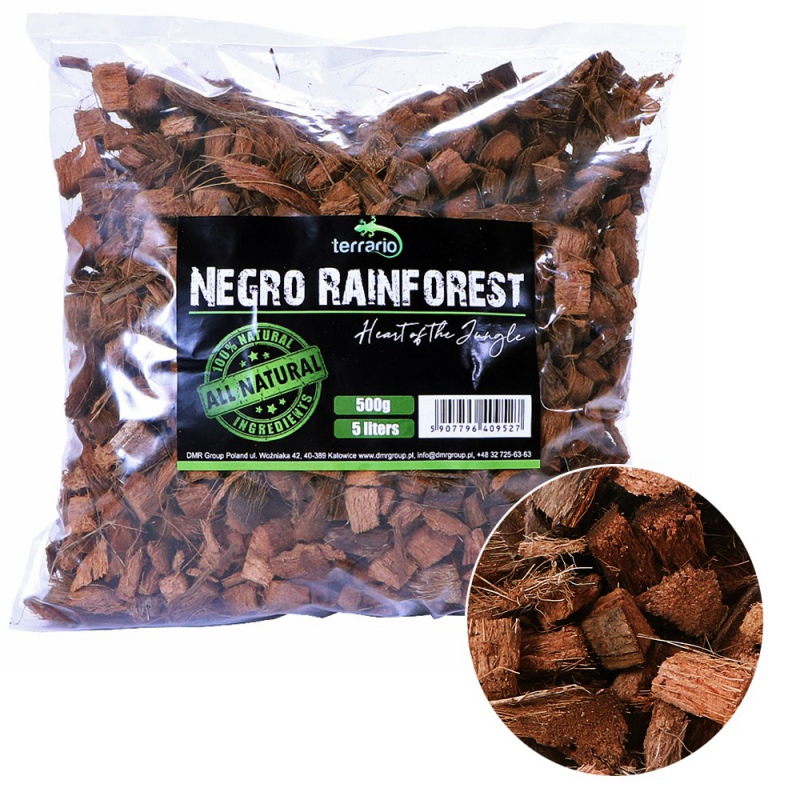 Terrario Negro Rainforest 5l 500g - podłoże zrębki kokosa - Image 2