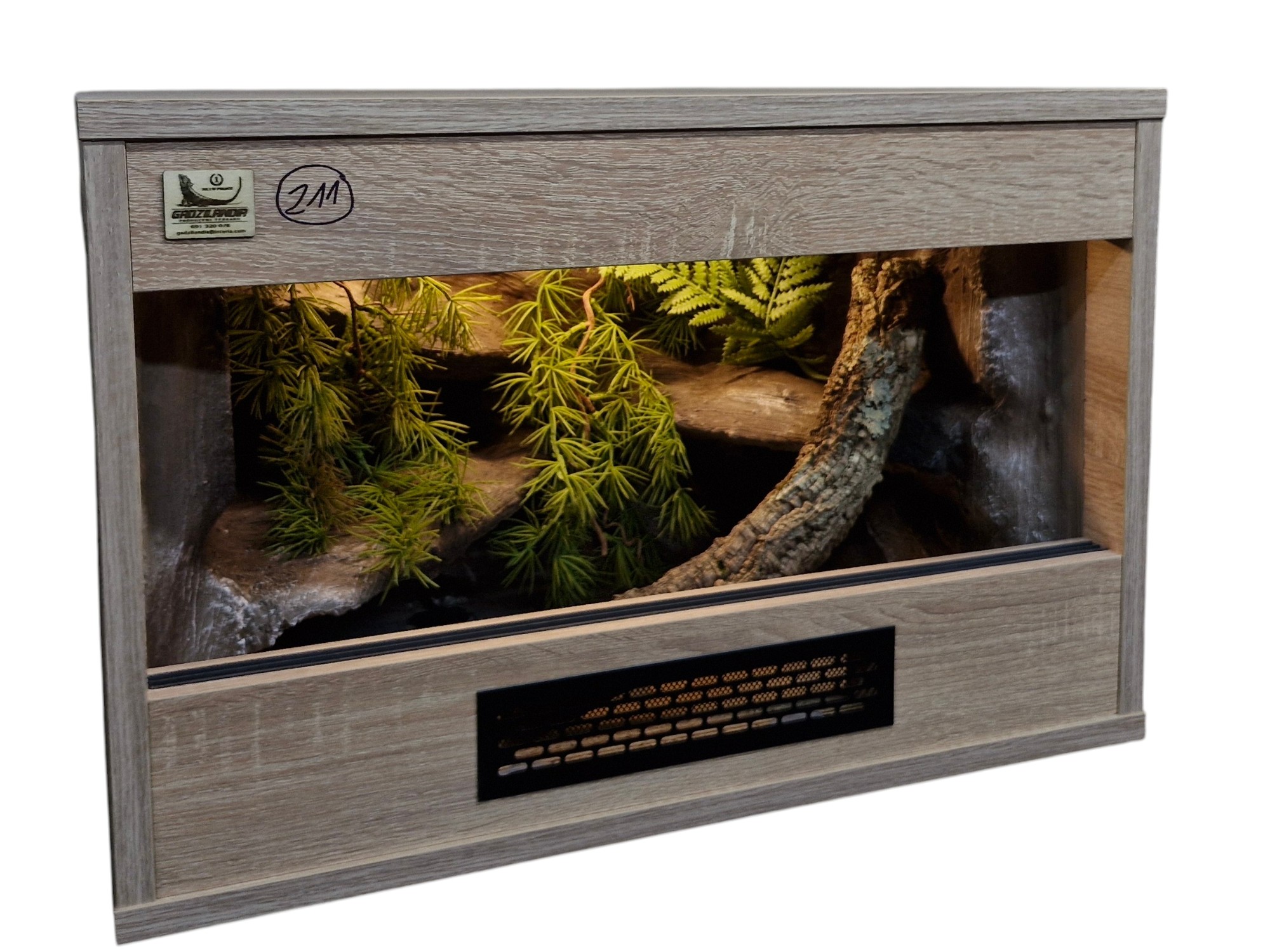 Terrarium 60x40x40 Gekon/Wąż Mata Grzewcza Wystój GadziLandia Płyta Meblowa - obrazek 4