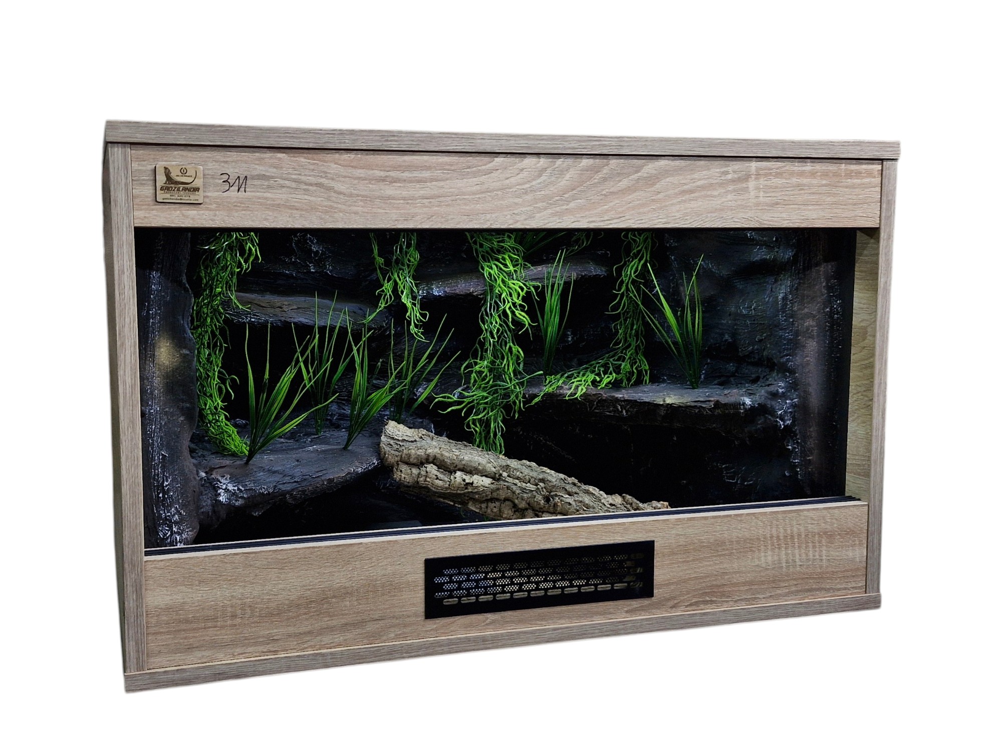 Terrarium 80x50x50 Płyta meblowa i mata grzewcza dąb sonoma - obrazek 4