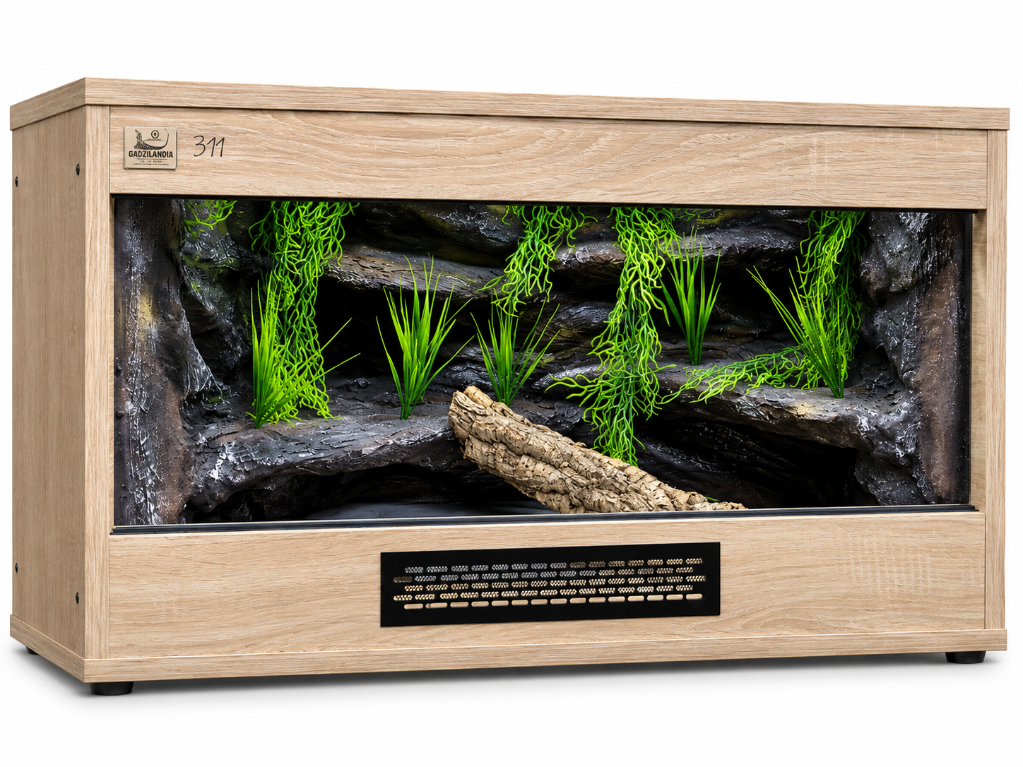 Terrarium 80x50x50 Płyta meblowa i mata grzewcza dąb sonoma