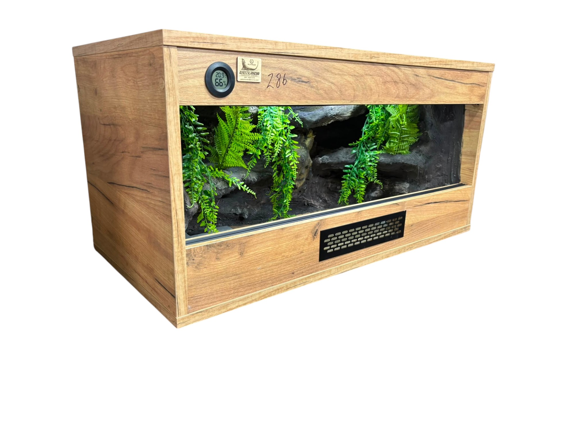 Terrarium 80x40x40 Mata Grzewcza/Led Płyta Meblowa Wystrój Czaszka - obrazek 2