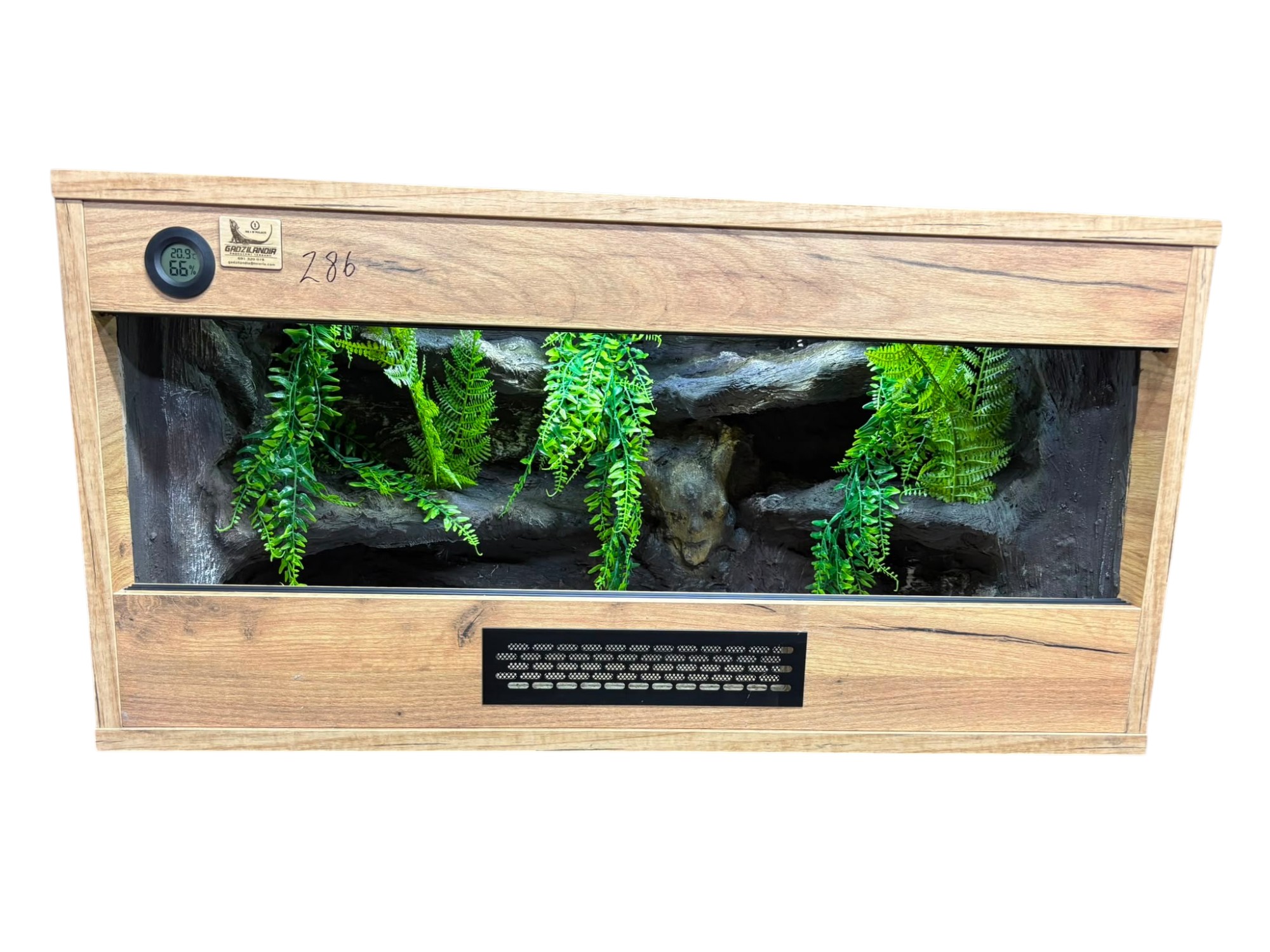 Terrarium 80x40x40 Mata Grzewcza/Led Płyta Meblowa Wystrój Czaszka - obrazek 3