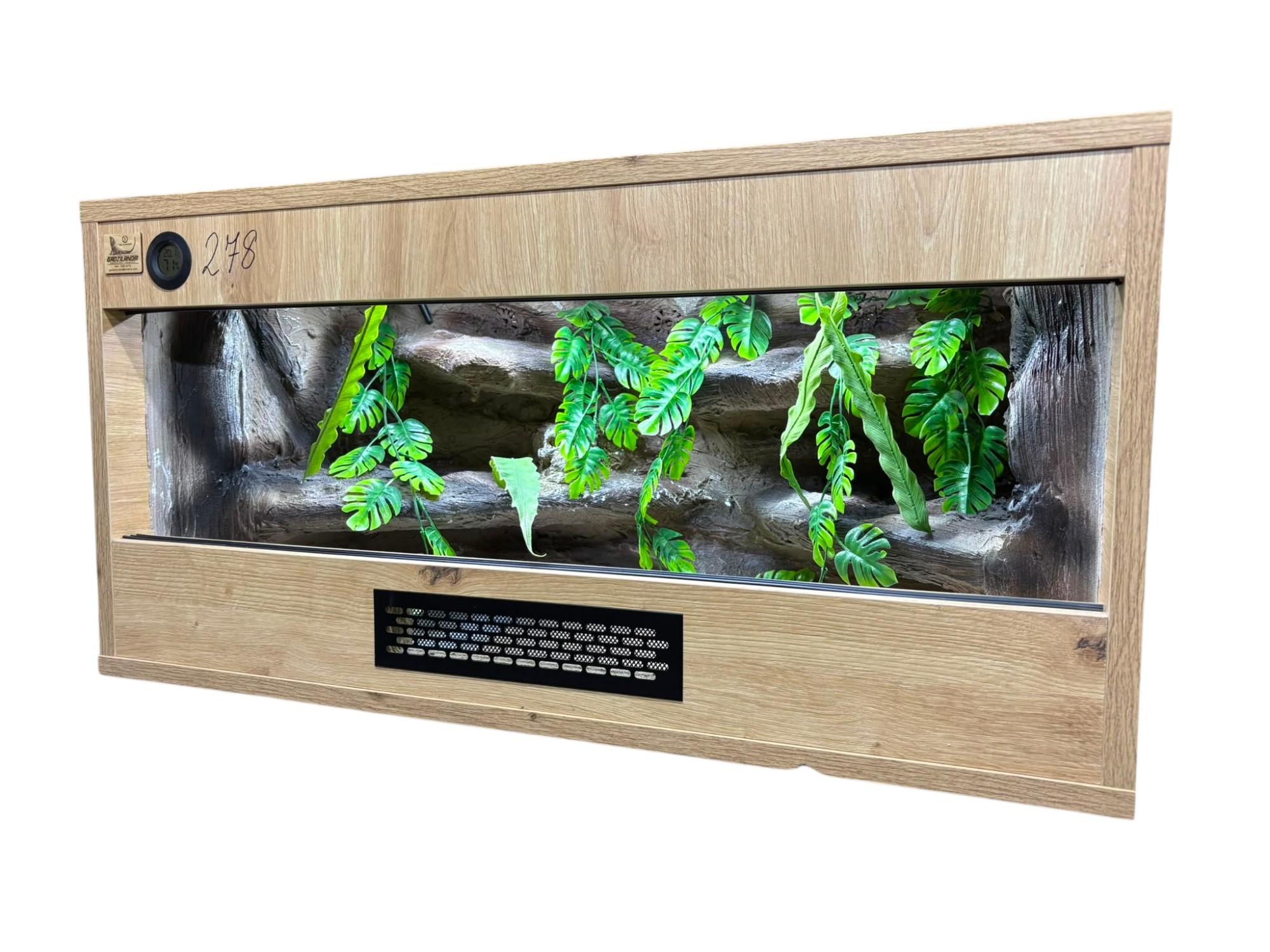 Terrarium 80x40x40 Mata Grzewcza/Led Płyta Meblowa Wystrój Czaszka - obrazek 4
