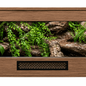 Terrarium 80x40x40  Mata Grzewcza/Led Płyta Meblowa Wystrój Dark Select Walnut.