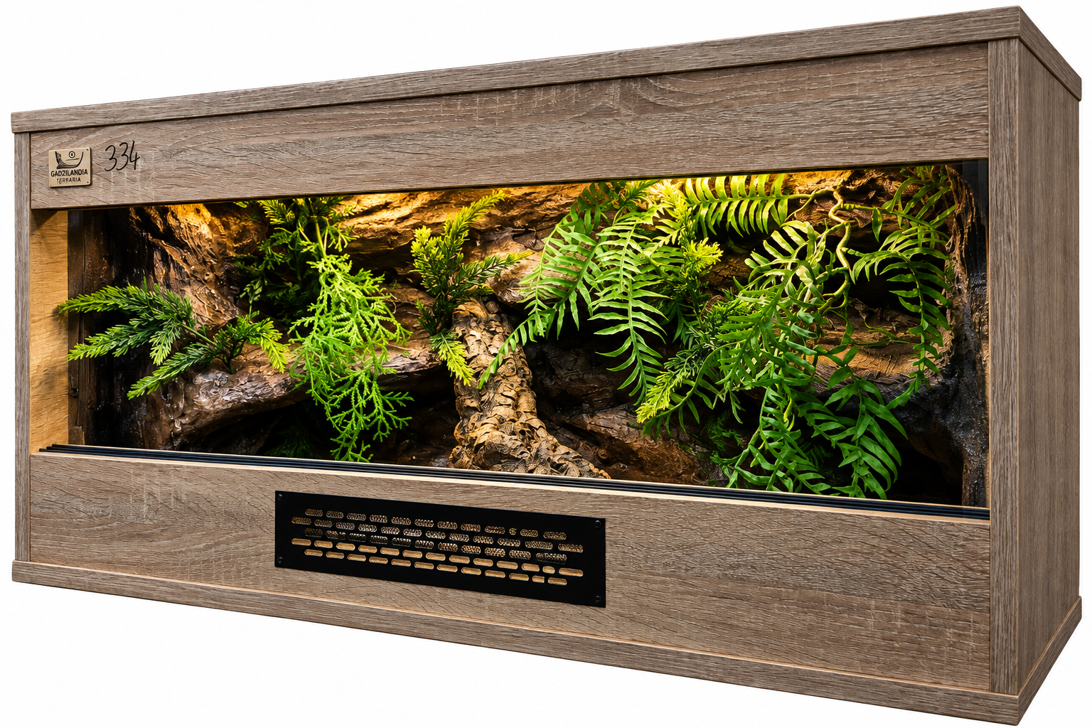 Terrarium 80x40x40 Mata Grzewcza/Led Płyta Meblowa Wystrój